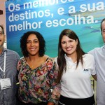 João Almeida, Izabella Lessa, Maria Claudia de Paula e Carlos Maranhão, da Azul Viagens