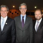 Luiz Eduardo Falco, da CVC, Marco Ferraz, da Clia Abremar, e Guilherme Paulus, da GJP