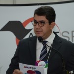 Marcos Lucas, vice-presidente da Aviesp, foi o mestre de cerimônia da abertura