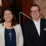 María Corinaldesi, da Rail Europe, e Andreas Nef, da Swiss Travel System