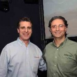 Patrick Yvars, do Visit Orlando, e Mauricio Alexandre, do SeaWorld Patrick Yvars, do Visit Orlando, e Mauricio Alexandre, do SeaWorld