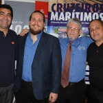 Rodrigo Galvão e Marcelo Abreu, da Emirates, com Marcelo e Miguel Andrade, da Transmundi