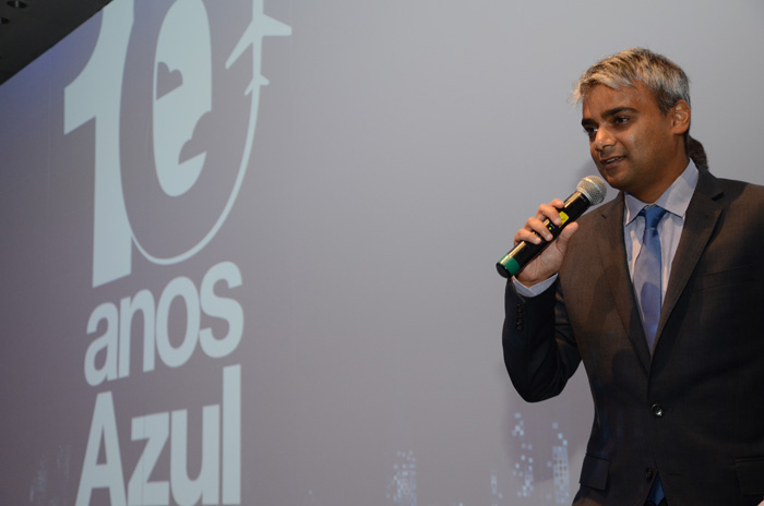 Preço e serviços serão diferenciais da Azul na Ponte Aérea, diz VP 1 Abhi Shah, vice-presidente de Receitas da Azul Linhas Aéreas