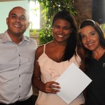 Aline Cruz, do Maringá Turismo, com Daniel Santos e Adriana Machion, do Meliá, ganhou diárias para o Meliá Brasil 21