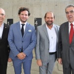 Arlindo Varela, VP da Câmara Portuguesa do RJ, Luis Araujo, presidente do Turismo de Portugal, Guilherme Paulus, presidente da GJP, e Manuel Domingues, da Câmara de Turismo de Portugal