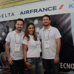 Diemerson Batista, Vanessa Marques e Felipe Dias Lopes, da Gol, Delta e Air France KLM