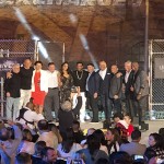 Estrelas de Velozes e Furiosos com executivos da Universal Estrelas de Velozes e Furiosos com executivos da Universal