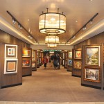 Exposição de galeria de arte a bordo