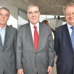 Fernando Martins, do Arouca Barra Clube, Manuel Domingues, da Câmara do Turismo de Portugal, e Mauro Viegas, da Firjan