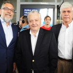 Francisco Guariza e Mário Carvalho, da TAP, e Carlos Alberto, da Ancoradouro