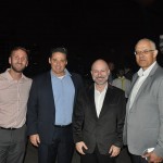 Fábio Marasca, Diogo Castagnet e Marcelo Figueiredo, da Avianca, com Altamiro Severino, da South African Airways