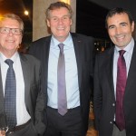 Jean-Claude Bernard, da Embaixada da França no Brasil, Eric Berthelot, do Naval Group, e Frédéric Junck, da FOR