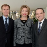 Jean-Marc Pouchol, da Air France KLM, Carolina Putnoki, da Atout France, e  Vicente Brasil, da CVC Corp