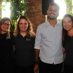 Leandro Brito, do Infinitas Travel, ao lado de Daniela Cunha, da Avianca, Talita Moran e Adriana Machion, do Meliá, ganhou passagens domésticas da Avianca