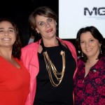 Marina Linhares, do Caesars, Luciane Casagrande, da American Travel, e Jaqueline Rodrigues, da MGM
