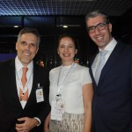 Paulo Kakinoff, da Gol, com Linda Keuter e Seth van Straten, da Air France-KLM