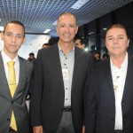 Pedro Rocha, da prefeitura de Fortaleza, Regis Medeiros, secretário de Turismo de Fortaleza, e Eliseu Barros, presidente da ABIH-CE