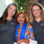Socorro Brito, da Blumon Viagens, com Adriana Machion e Talita Moran, do Meliá, ganhou diárias para o Tryp Iguatemi