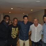 Tufic Aguiar, da 4 Cantos, com Tinga, Marcelinho, Paulo Nunes e Mauro Galvão