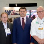 Waldir Walendowsky, presidente da Santur, Tufi Michreff Neto, seretario de Turismo de Santa Catarina, e Roy Taylor, do M&E