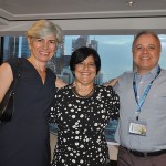 Wania Prado e Carlos Prado, da Abracorp, com Marcia Galvão, da NCL Wania Prado e Carlos Prado, da Abracorp, com Marcia Galvão, da NCL