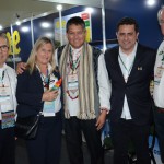 Alfredo Nicolas e Carlos Navas, da Peru Total, e Rosa Masgral e Roy Taylor, do M&E, e Gilmar Piolla, secretário de Turismo de Foz do Iguaçu