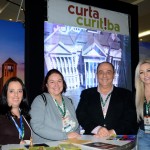 Celita, Adriane Vortolin e Heloisa Stier, da Curitiba Turismo, e Geraldo Rocha, presidente da Abav Nacional