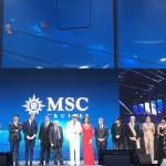 Executivos do Grupo MSC, celebridades e autoridades recepcionam Sophia Loren, madrinha da armadora
