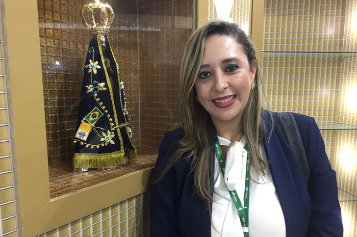 Flávia Gabriela, gerente de comunicação do Santuário de Nossa Senhora Aparecida