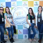 Idione de Almeida, da Voare Turismo, Vanessa, da TZ Viagens de Chapecó-SC, Karoline, da Voare, e Eliane Norbak, da MS Viagens