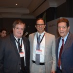 Kevin Maguire, vice-presidente de Operações da GBTA, e Wellignton Costa, diretor geral da GBTA no Brasil, com Jake Cefolia, da United