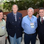 Licério Santos, do CMTur de Foz, Michel Tuma Ness, presidente da Fenactur, Paulo Angeli, organizador do Festival, e Gilmar Piolla, secretário de Turismo de Foz