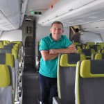 Luis Quaggio, gerente de Vendas Brasil esteve a bordo do 1º voo do A330-900neo
