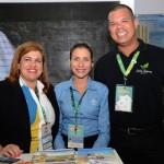 Michelle Teixeira, da ADVAL Turismo, e Silvana Lins, da Bahiatursa, e Lucio do Carmo, do Porto Seguro Eco Bahia Hotel