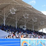 Arquibancada lotada para a apresentação da nova atração