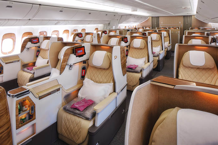 Nova configuração da classe executiva dos 777-200LR da Emirates