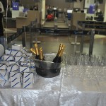 Teve também champagne para comemorar o novo voo