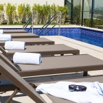 A piscina do Royal Palm Tower Anhanguera fica localizada na cobertura A piscina do Royal Palm Tower Anhanguera fica localizada na cobertura