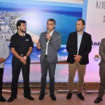 Alejandro Velasquez, da Luck, Marcelo Bento, da Azul Viagens, Rafael Brito, secretário de Turismo de Alagoas, Jair Galvao, secretário de Turismo de Maceió, e Milton Vasconcelos, presidente da ABIH-AL