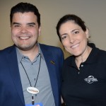 Andre Almeida, do Visit Orlando, e Gabriella Cavalheiro, da Universal Orlando