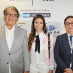 Arialdo Pinho, secretário de Turismo do CE, com sua esposa Diana Rocha, e Manoel Linhares, presidente da ABIH Nacional