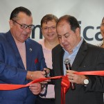 Corte da fita foi feito por Peter Vittori, diretor Comercial para América Latina, e Dilson Verçosa, diretor de Vendas para o Brasil da American Airlines