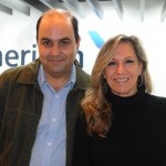 Gilberto Bocchino, da European Travel, e Luciana Encarnação, da American