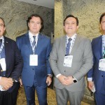 Gilberto Costa, da Casa do Turismo, Flávio Peruzzi, da Clia Brasil, Mário Franco, da Royal Caribbean, e Luciano Oliveira, da Shiplog Agency