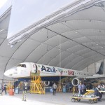 Hangar 'Plástico' tem capacidade para 8 A320