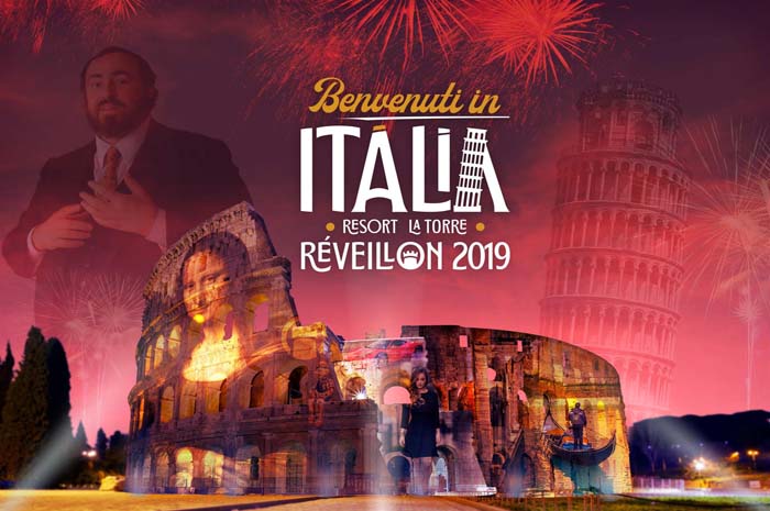 La Torre Resort terá Réveillon 2019 inspirado na Itália LaTorreResortReveillon2019