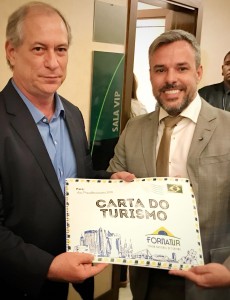 Sob novo comando, Fornatur leva Carta do Turismo aos presidenciáveis Leandro - Ciro