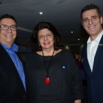 Leo Salazar e Patrick Yvars, do Visit Orlando, com Jussara Haddad, do Consulado Americano Leo Salazar e Patrick Yvars, do Visit Orlando, com Jussara Haddad, do Consulado Americano