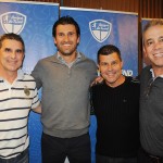 Mario Antonio e Luis Paulo Luppa, do Grupo Trend, com Fernando Gagliardi e Percio Mello, do Meliá