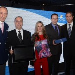 Over The Top Améica do Sul: Orlando Palhares, Patricia Graciano e André Allegri, da CVC Corp, e Massimo Brancaleoni, Dario Rustico e Alex Calabria, da Costa Cruzeiros